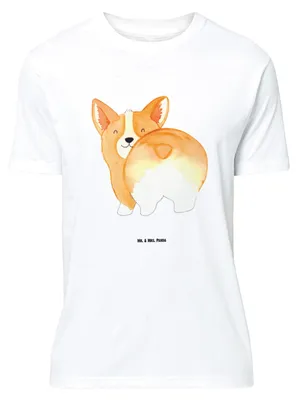 Produktbild von Mr. & Mrs. Panda Größe L T-Shirt Corgi Po - Weiß - Geschenk, Shirt, Corgie, mit Spruch, Hund, Sprüche, Tshirt