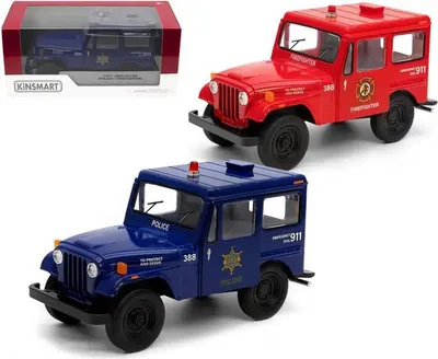 Immagine prodotto di Kinsmart Metal Car 1971 Jeep Dj-5B (Polizia/Fuoco) 1:26