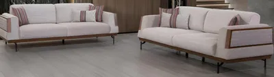 Obrázok produktu pre 3-miestna pohovka Minimalistický štýl Moderný interiér Drevený rám