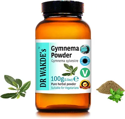 Produktbild von DR WAKDE'S Gymnema Pulver (Gudmar) - 100 g (3,5 Unzen) | Rein, Raw & Getrocknetes Pulver | Ayurveda-Kräuter | Vegan | Nichts hinzugefügt, nichts entfe