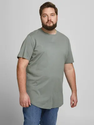 Produktbild von Basic T-Shirt Plus Size Rundhals Kurzarm Shirt Übergrößen JJENOA |