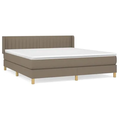 Produktbild von vidaXL Boxspringbett mit Matratze Taupe 160x200 cm Stoff