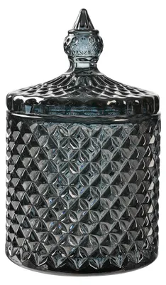 Produktbild von Clayre & Eef Glastopf Ø 9x14 cm Grau Glas