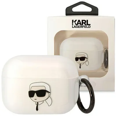 Produktbild von Karl Lagerfeld Klaphniktct Hülle Für Airpods Pro - Klar Karl's Kopf