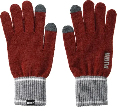 Imagen del producto de Puma - Guantes de invierno uni para hombre/mujer, tejido de punto RD2289 (Talla S) (Rojo/Gris jaspeado)