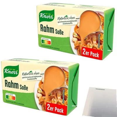 Produktbild von Knorr Rahm Soße 2er Pack (2x2x250ml Packung) + usy Block