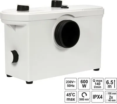 Zdjęcie produktu dla Pompa Toaletowa 600 W Z Brzuchem