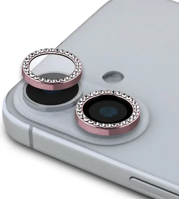 Produktbild von Guess Fixed Glitter Iphone 16/16 Plus Objektivschutz Silber  Silber One Size