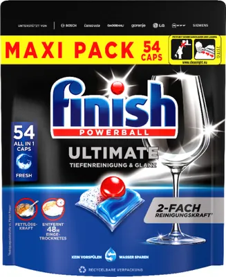 Produktbild von Finish Ultimate All in 1 Maxi Pack Caps Regular (54 Tab)