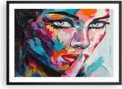 Produktbild von Gerahmtes Poster - Schwarzer Rahmen - Mädchen Gesicht - 70x50 cm - Wand Bild - Wanddeko - Wandbilder - Kunstposter - Wandposter - Bilderrahmen - Bilder - Kunstdruck - Wandbild - P2BAA70x50-3444