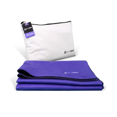 Produktbild von Reise Yogamatte aus Kautschuk, lila, Mattenstärke 1 mm, faltbar, ideal auf Reisen