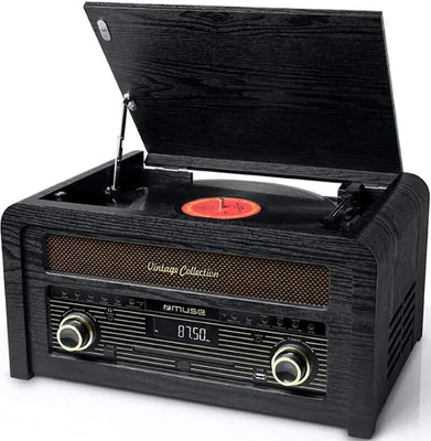 Immagine prodotto di Giradischi stereo vinile / cd / usb a 3 velocità 33/45 / 78t Muse MT115W