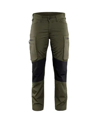 Produktbild von Blakläder Damen Service Bundhose mit Stretch 7159 1845 in div. Farben, Farbe:dunkel olivgrün/schwarz, Größe:44
