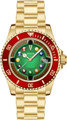 Produktbild von Invicta Pro Diver 50522 Herrenuhr - Quarzwerk - Edelstahl mit grünem Zifferblatt - 40 mm