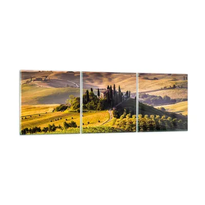 Produktbild von Bilder auf glas - Landwirtschaft Bauernhof Toskana Weinberg - 150x50cm - Glasbilder - Wandbilder - Kunstdruck - Wanddekoration aus Glas - Glas Bilder - Wandbild auf Glas - GCA150x50-2465