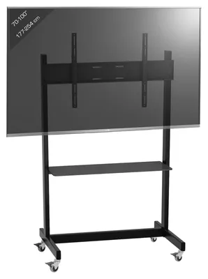Obrázok produktu pre VCM my media TV-Ständer mit Rollen H-Stand Mobil schwarz