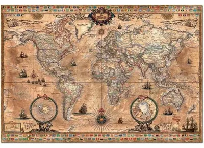 Image de Puzzle mappemonde 1000 pieces - collection carte du monde - educa 15159