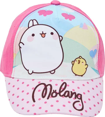 Produktbild von Hase Molang Kinder Kappe, Baseballcap, Kappy mit Küken Piu Piu für Mädchen Cap Gr. 52 in Pink