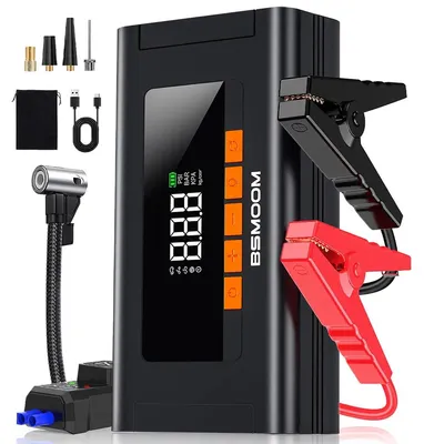 Zdjęcie produktu dla Urządzenie do rozruchu silnika, kompresor powietrza, przenośny powerbank, 80,66 Wh, bez torby
