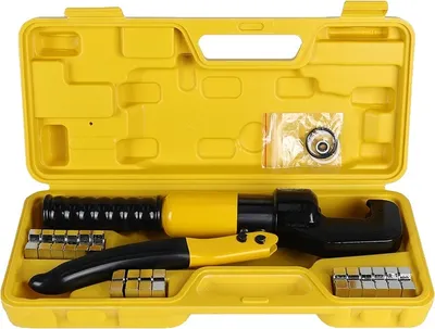 Immagine prodotto di Pinza a crimpare Podofo, forza massima di 10 tonnellate, capacità di crimpatura di 4-70 mm², pinza a crimpare