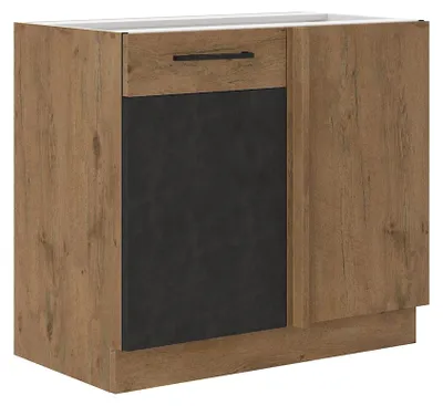 Produktbild von Vigo Eckunterschrank 105 cm Eiche Lancelot Matera Grau Küchenzeile Einbauküche