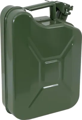 Produktbild von HERMON Metallkanister 10 l, grüner Benzinkanister für Auto und Garten