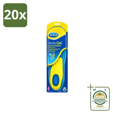 Immagine prodotto di 20 solette Scholl ActivGel Everyday, taglia 35,5 - 40,5, confezione da 20 pezzi