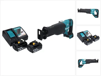 Image de Makita DJR 187 RG Scie sabre sans fil 18 V brushless + 2x Batteries 6,0 Ah + Chargeur