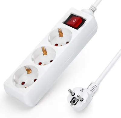 Produktbild von Aigostar Steckdosenleiste 3-fach mit Schalter Tischsteckdose Kindersicherung 1,5m Kabel, Weiß