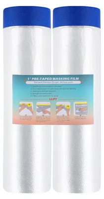 Produktbild von Abdeckfolie mit Klebeband 270 cm, 2 Rollen, transparent, für Malerarbeiten