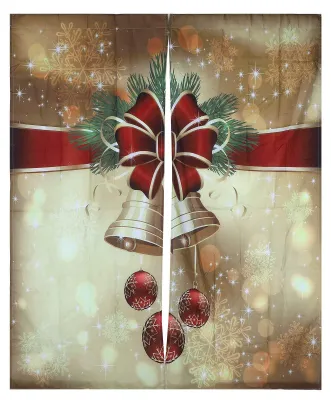 Weihnachtsvorhang wasserdicht 150x166 cm, Polyester, Wohnzimmer Deko