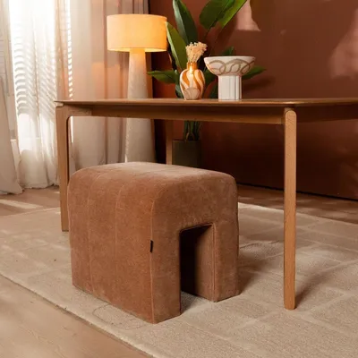 Produktbild von Bronx71 Modularer Hocker Seth Chenille terrakotta