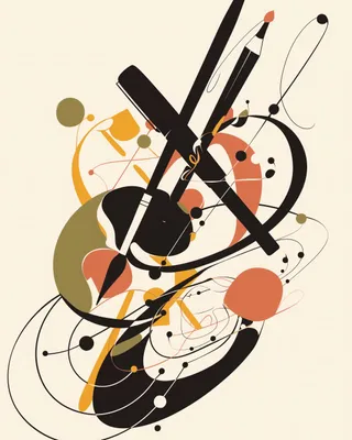 Image de Affiche 40 x 50 cm Rhapsodie abstraite