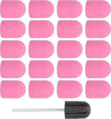 Image de Kit de mèches, de polissage et de bandes abrasives pour l'art de l'ongle (13 x 19 mm), rose