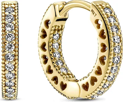 Produktbild von PANDORA SHINE Ohrringe "Creolen" gelbvergoldet, Zirkonia 266317C01