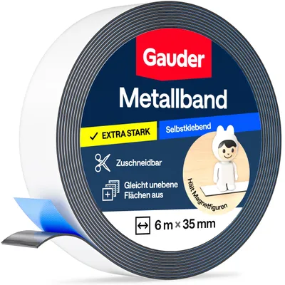 Obrázok produktu pre Samolepiaca magnetická páska GAUDER (6 m x 35 mm - biela)