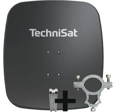 Produktbild von TechniSat SATMAN 65 PLUS | Sat-Antenne inkl. Halteschelle und Halterung | rot