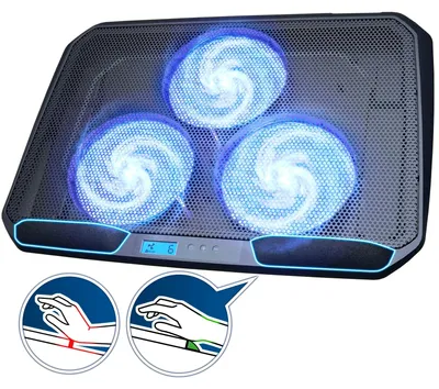 Productafbeelding van Laptop cooler Laptopkoeler - 3 ventilatoren - 1500 tpm - 11 tot 17,3 inch - Zwart
