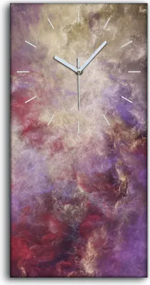 Produktbild von Wandbild Leinwand Bilder mit Uhr Kunstdruck 30x60 Abstrakte surreale Wolken - weiße Hände