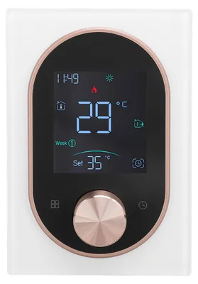 Immagine prodotto di Termostato intelligente a colori, LCD, comandi programmabili a pulsanti, touchscreen, riscaldamento elettrico con app per casa, hotel, ufficio, corrente alternata 95