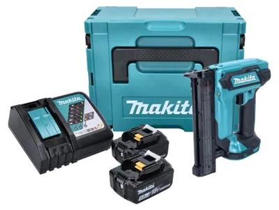 Image de Makita DFN 350 RTJ Cloueur sans fil 15 - 35mm 18V + 2x Batteries 5,0 Ah + Chargeur + Coffret Makpac