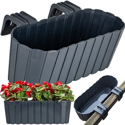 Produktbild von Prosperplast Blumentopf | Boardee | Schwarz | 40 cm