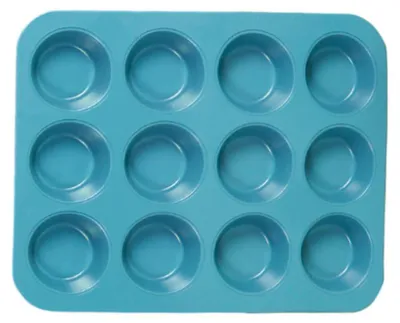 Obrázok produktu pre 12-dielna forma na cupcakes z nepriľnavého uhlíkového ocele, forma na muffiny pre mini cupcakes a príslušenstvo na pečenie