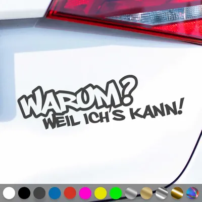 Produktbild von PantherPixel Warum Aufkleber Weil Ich Es Kann Tuning Oldschool Sticker Auto Geschenkidee Farbe Dunkelgrau