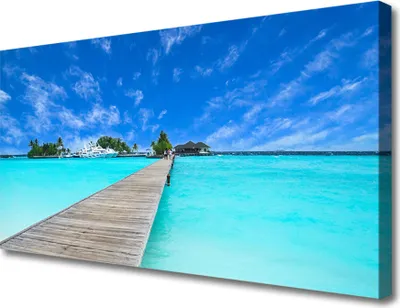 Produktbild von Tulup Leinwand-Bilder 100x50 Wandbild Canvas Kunstdruck Brücke Meer Architektur
