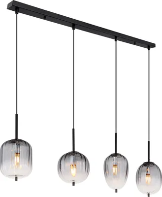 Produktbild von Globo Lighting Hängeleuchte Metall schwarz matt, 4x E14
