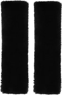 Imagen del producto de Protectores para cinturones de seguridad de coche, de felpa suave, 25 x 12,5 cm, paquete de 2 unidades