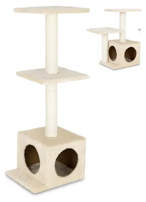 Produktbild von animal-design Katzen Kratzbaum klein & stabil beige Sisal - Höhe 61 cm oder 97 cm