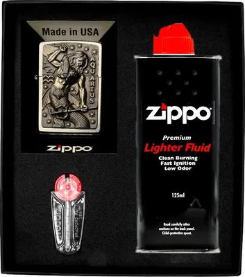 Obrázok produktu pre Sada zapaľovačov ZIPPO ZODIAC AQUARIUS wodnik dar No1
