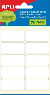 Produktbild von Apli – weiße Etiketten ft 19 x 40 mm (B x H), 60 Stück, 10 pro Blatt (2676)